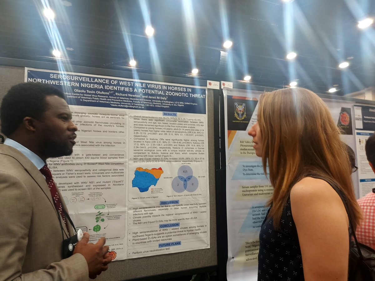 It was great talking at #ASV2023 about WNV as an emerging threat and efforts to have reliable cheap options for surveillance without high level containment facilities.
Thanks to everyone who shared their thoughts on our research at @JanetDaly5   <a href="/OneVirology/">One Virology</a>  <a href="/wolfsonvirology/">wcgvr</a> .