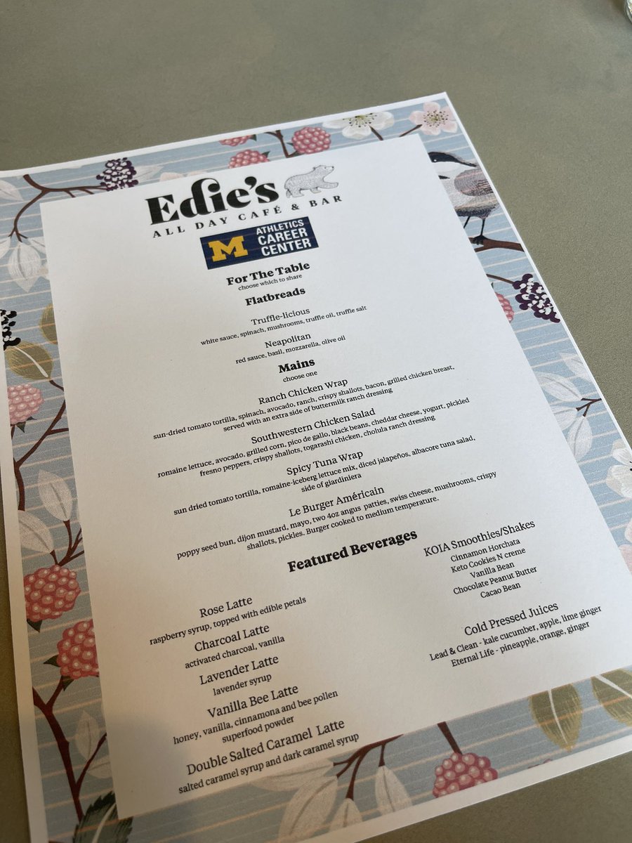MACC Program (@umichgomacc) on Twitter photo Michigan alum Arturo Gomez dropping 💎s on his entrepreneurial journey, importance of resilience & patience, and the power of the 〽️ network.
Thank you for hosting us at your phenomenal <a href="/EdiesCafeBar/">Edie's All Day Cafe</a>!
#ZirinFamilyCareerVenture #GoBlue Michigan alum Arturo Gomez dropping 💎s on his entrepreneurial journey, importance of resilience & patience, and the power of the 〽️ network.
Thank you for hosting us at your phenomenal <a href="/EdiesCafeBar/">Edie's All Day Cafe</a>!
#ZirinFamilyCareerVenture #GoBlue