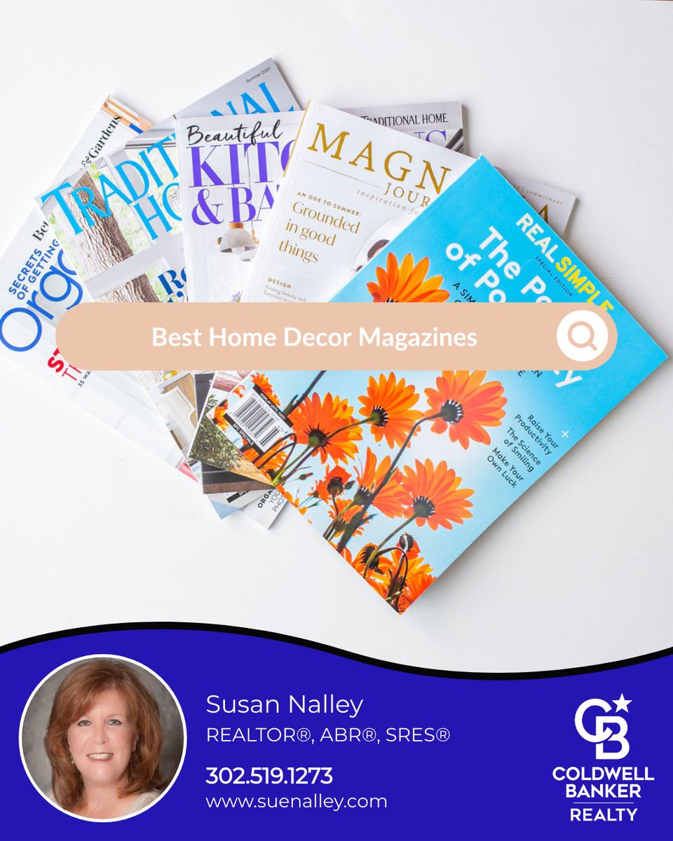 Question of the Day: are you a magazine reader? 

What is your favorite home decor magazine to flip through? 

#homedecor #homemagazines #magazine #cbrealty #cbproud #cbdream #susannalley #delawarerealestate #delawarebeaches #coastaldelaware