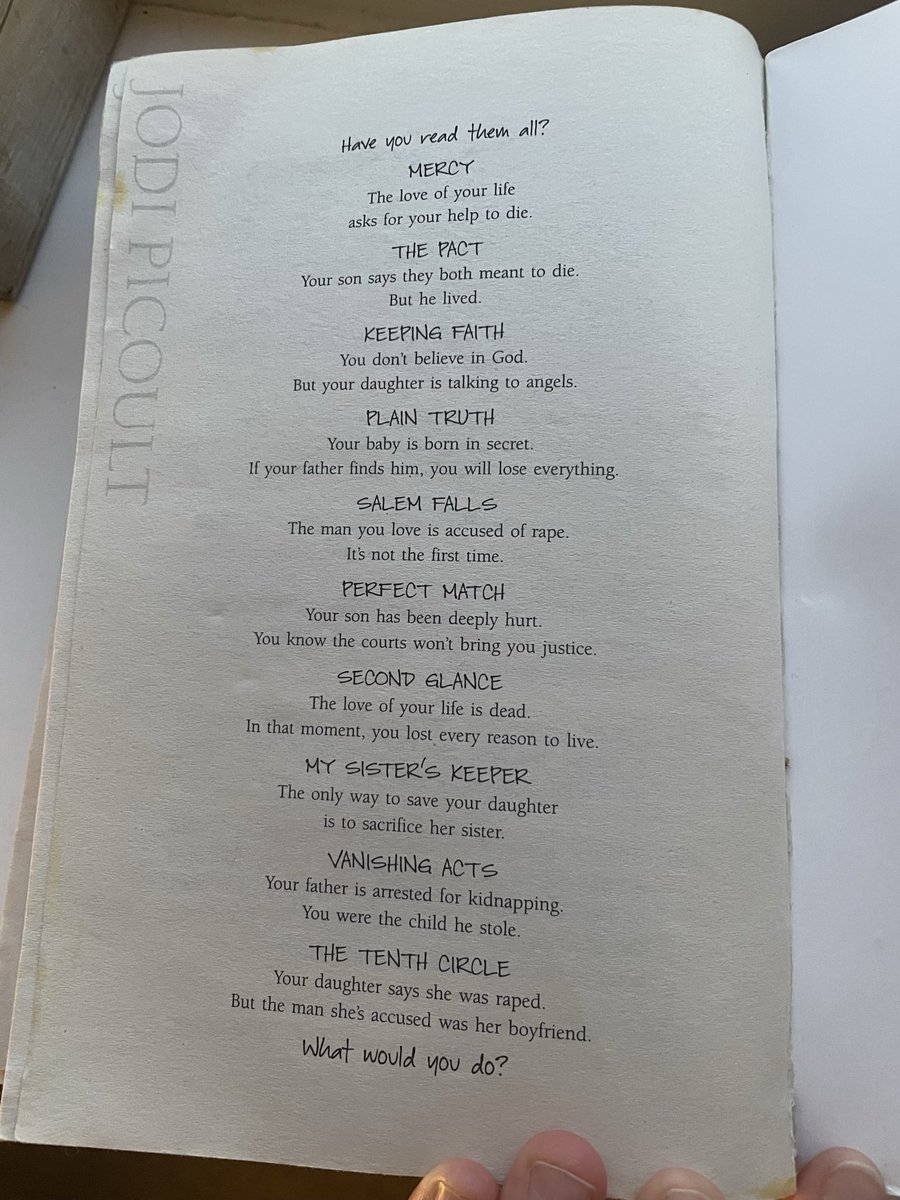 Writers! If you’re looking for examples of how to write great elevator pitches, here are some truly excellent examples from the back of a <a href="/jodipicoult/">Chi Ly</a> book👌 #amwriting #WritingCommmunity