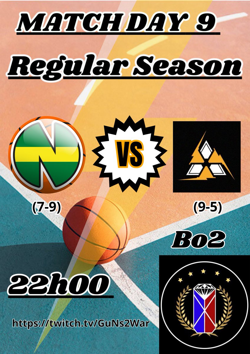 9eme Journée pour 💛 <a href="/LaNewTeamB/">LaNewTeam Basketball</a> 💚 en <a href="/Euro2KLeague/">𝗘𝗨𝗥𝗢𝟮𝗞𝗟𝗘𝗔𝗚𝗨𝗘</a>
Adversaire ☢️ @F9HETIC ☢️
Roster : 
☄️ @WxlksinnK 
☄️ <a href="/BouLy_99/">BouLy 🇨🇵 🇮🇹</a> 
🗜️ <a href="/GuNs2WaR/">GuNs2WaR</a> 
♟️ @Schouppe2Thomas 
🛡️ <a href="/brunoth94842984/">concky</a> (C) 

📺 twitch.tv/guns2war

Solide pour se BO2. 
Rattrapons les dingueries des 🇪🇸🇪🇸. 😡😡😡😡