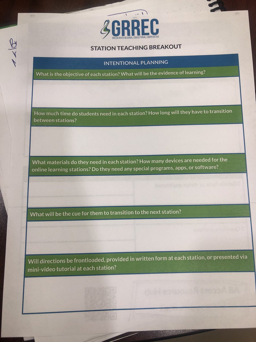 antwilliamson's tweet photo. Intentional planning of stations changes who is doing the work so learning is in the right role. #grrecky #d4e2023 @CassieZenner https://t.co/dCdWpGb0nD
