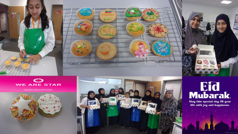 edengirlsslough's tweet photo. Year 7 had fun decorating Eid cupcakes and cookies in their food technology lesson this week. Wishing everyone a wonderful Eid! #Eid #sprinkles #Icing #funlesson https://t.co/o5ztEnSTdj
