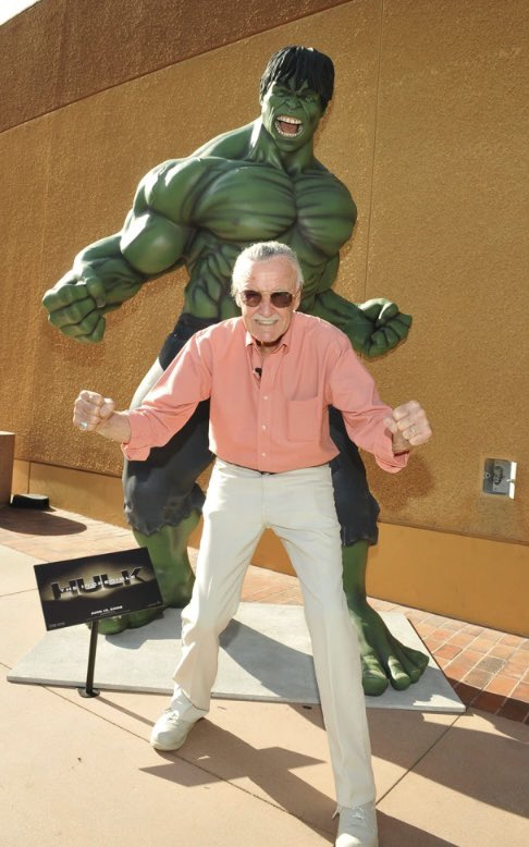 TheRealStanLee's tweet photo. “A million years ago when I was writing these comic books, I never suspected that 1 day I’d be walking down a green carpet being interviewed &amp; people would say, ‘How do you feel?’ Nobody cared how I felt about anything in those days!” -Stan at The Incredible Hulk premiere in 2008 https://t.co/UAiPu3wbFM