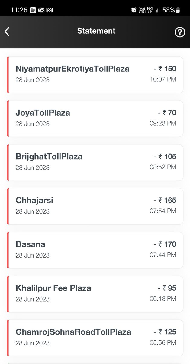 Travelled from Gurgaon to Rampur. Distance of 300 km. Total toll Rs 880. Rs 3 per km. Seems exorbitant to me. 

I am all for good highways but this is loot. @nitin_gadkari @AyushmanNHA @PMOIndia  
#PragatiKaHighway