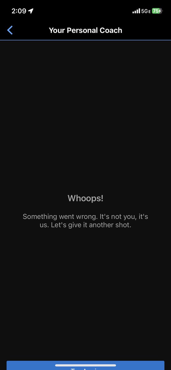 HappiestHannah's tweet photo. @Garmin trying to set up a training plan (run:5k:not currently running: goal, run) on the app and I keep getting this error message. https://t.co/rBW0lNjq25