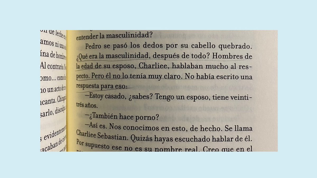 Acabo de leer “Pornografía para piromaníacos” de <a href="/distorsiongay/">Wenceslao Bruciaga</a> y sin spoiler es la mejor novela que he leído en el año. Aire fresco en la lite mexicana. 🥳🥳🥳