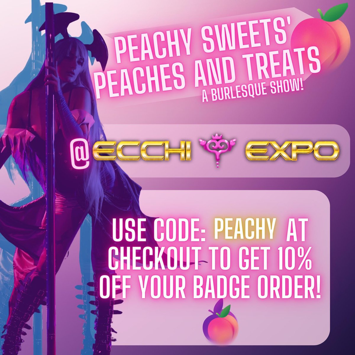 Peachy Sweet 🍑 @ecchiexpo on Twitter: "Heyyyy~ I’ll be at @Ecchi_Expo