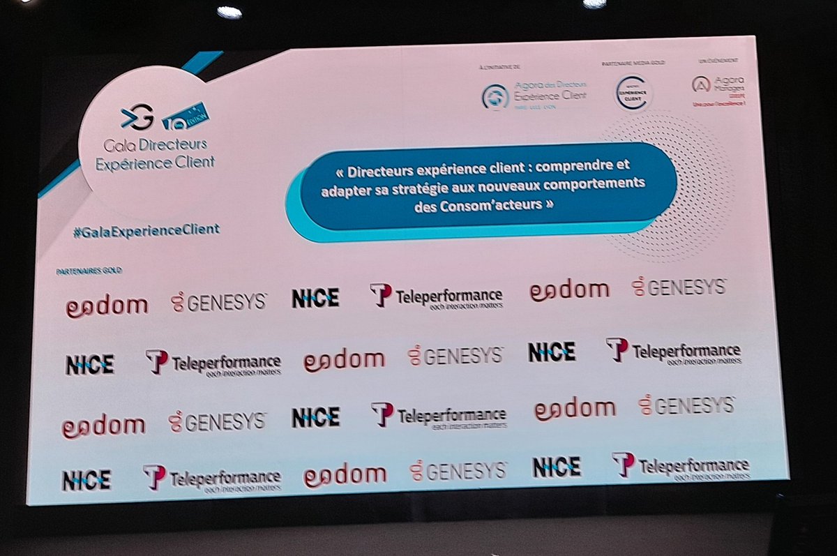 EmmanuelPLOTON's tweet image. C&apos;est parti pour le 10e Gala Directeurs Expérience Client @AgoraNewsClient
@Agora_Managers au pavillon Vendôme 
220 Directeurs de l&apos;expérience Client ainsi que les acteurs majeurs de l&apos;écosystème sont présents 
@MichaelLejard 
@Daniel_ARANDEL
#GalaExpérienceclient