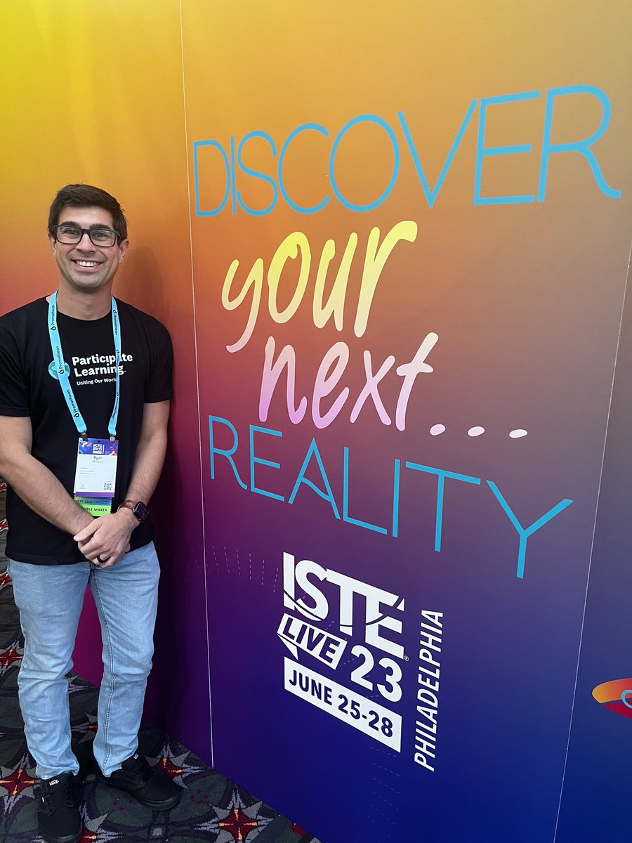 FreebirdsShire's tweet image. My main man @MrMitchellMRS reppin’ @ParticipateLrng swag at the #ISTE2023 #ISTELive23 #ISTELive Conference in the “City of Brotherly Love.” Thank you for showing us some love and make sure you check out #GlobalLeaders and @misssolesbee @MsMaryPhillips in #UnitingOurWorld 🌎