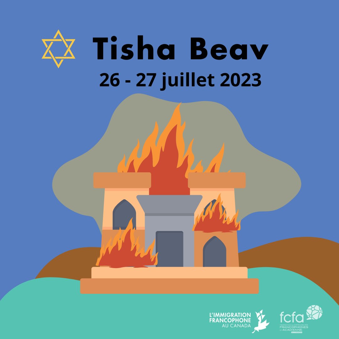 En ce jour de commémoration Tisha Beav "le jour le plus triste" , les juifs et les juives des communautés francophones et de partout dans le monde, se souviennent des destructions du premier et du second temple de Jérusalem ainsi que d'autres événements dramatiques. #immfr