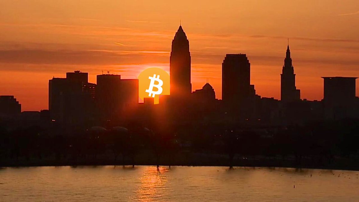 #Bitcoin sunset in #CLE #NewBannerPic