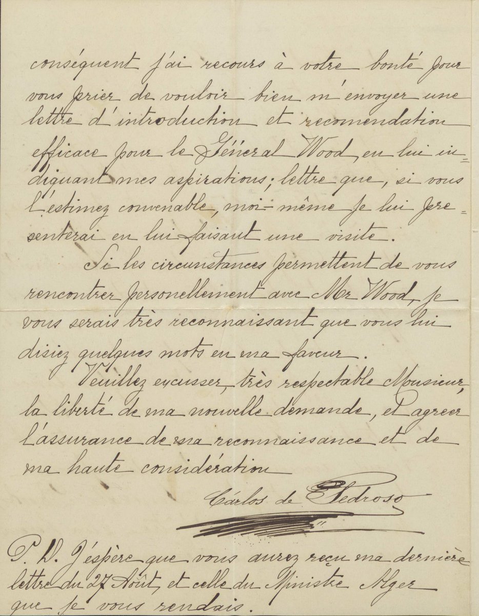 BigelowPapers's tweet photo. December 15, 1899- A letter to John Bigelow from Marquis San Carlos de Pedroso, one-time special equerry to King Alfonso XIII of Spain. In 1928, Pedroso manufactured a small, four-cylinder sports car called the Soriano Pedroso. https://t.co/LfygYDPJR7