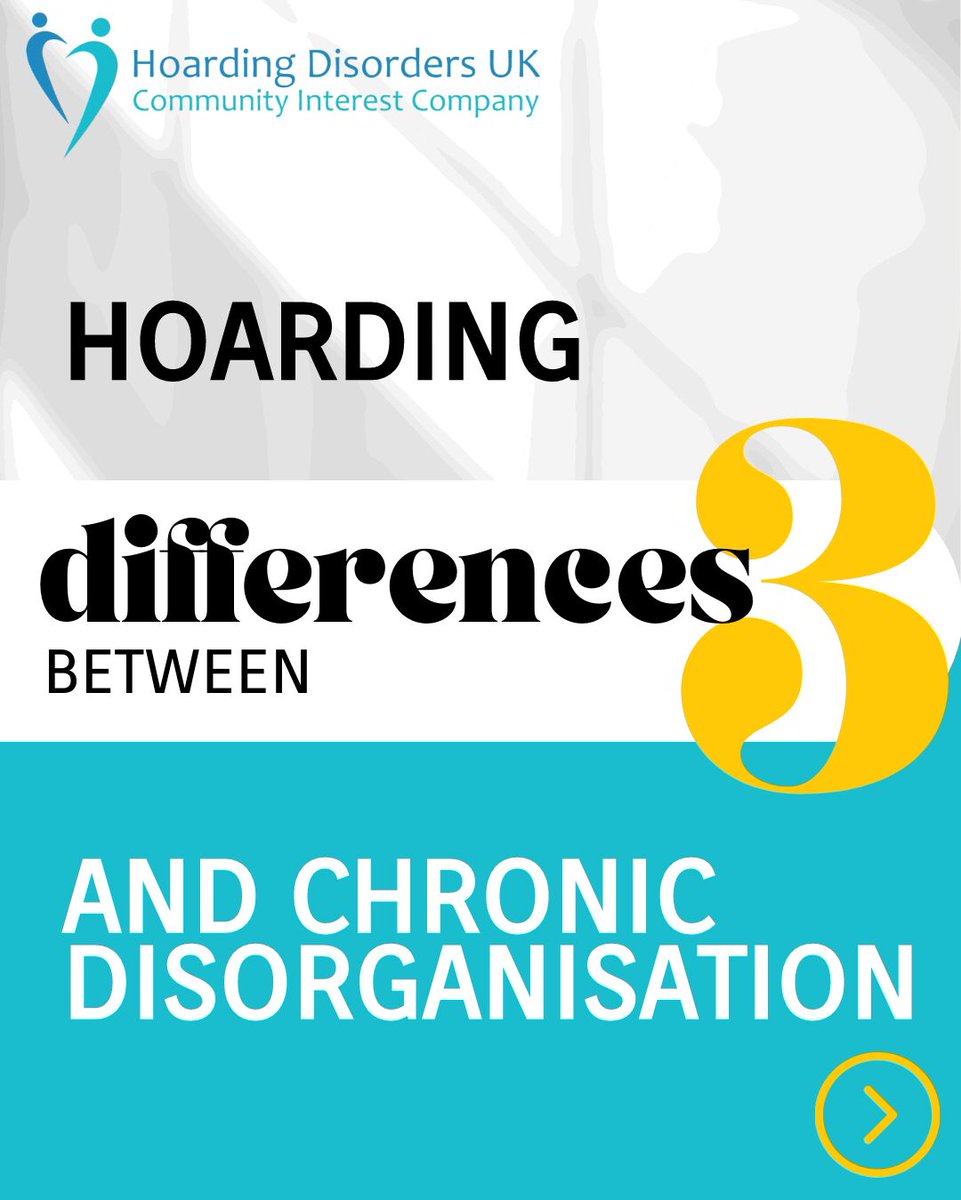 HoarderDisorder's tweet photo. Differences between HOARDING and CHRONIC DISORGANISATION π€²πΌ SWIPE for more β‘οΈ
The NEXT DATE for our TRAINING:
Thursday 21 September 2023
Please visit our website or follow the link below!
https://t.co/zNqiGg2lpQ
#chronicdisorganisation #hoarding #hoardinguk #disorganisation https://t.co/OGvCvvxN15