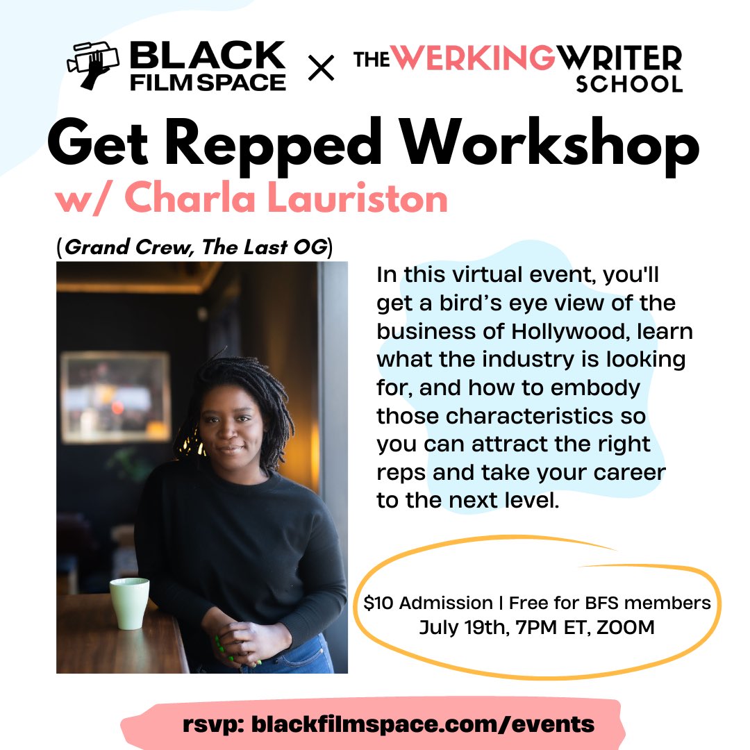 Join Black Film Space & The Werking Writer for a crash course in 'the next steps' as a writer in the entertainment industry! RSVP via our link in bio.