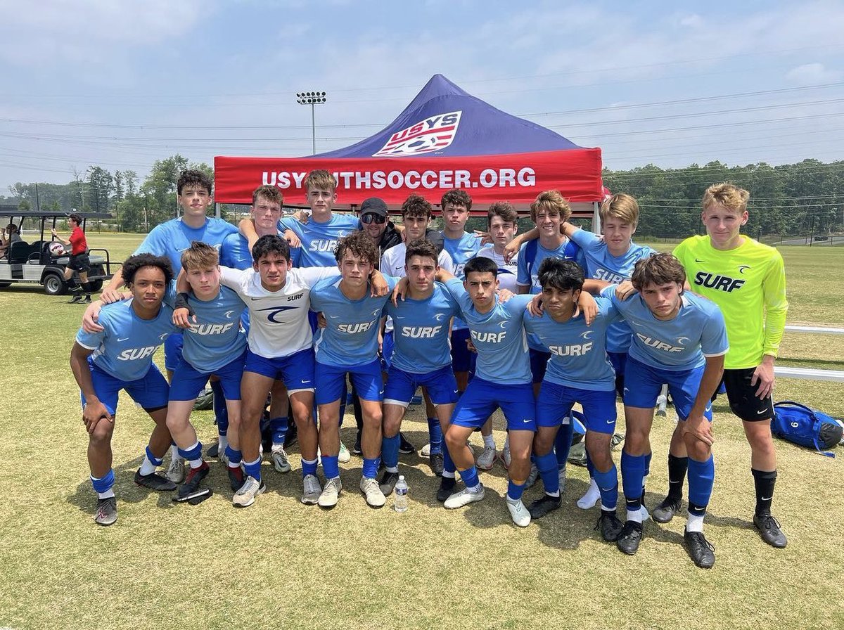 MAYouthSoccer's tweet photo. The @newenglandsurfsc Massachusetts U18 Boys Navy are into the Finals at the @USYouthSoccer Eastern Regional Championships after a fantastic Semi Final performance. https://t.co/pdA6XcwfYF