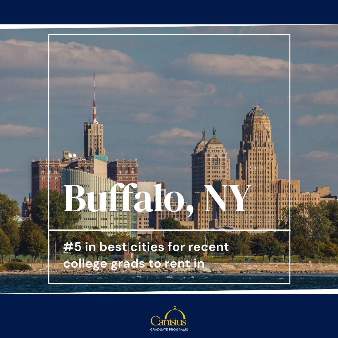 CanisiusGrad's tweet image. Did you know Buffalo is ranked #5 in best cities for recent college grads to rent in?! Check out more about the rankings through link in bio.  #Canisius #WNY #Buffalo #GradSchool