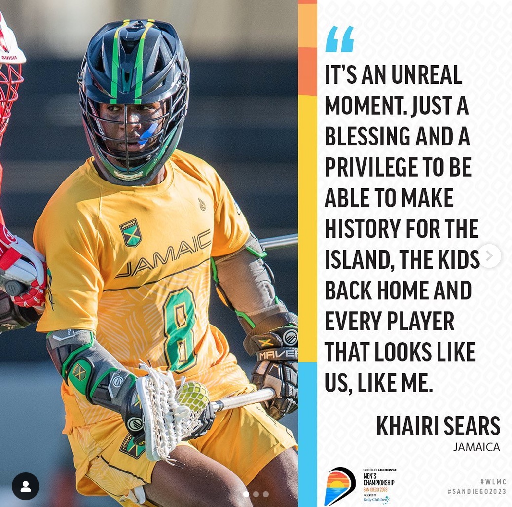 Huge SHOUT OUT to one of my former students - Khairi Sears. He led Jamaica with three goals upsetting 7th ranked in the Lacrosse World Championships! What a testament to following your passion, hard work, and resolve. SOOOOOO very proud of you <a href="/KhairiSears/">khairi sears</a>!

More info in links 👇
