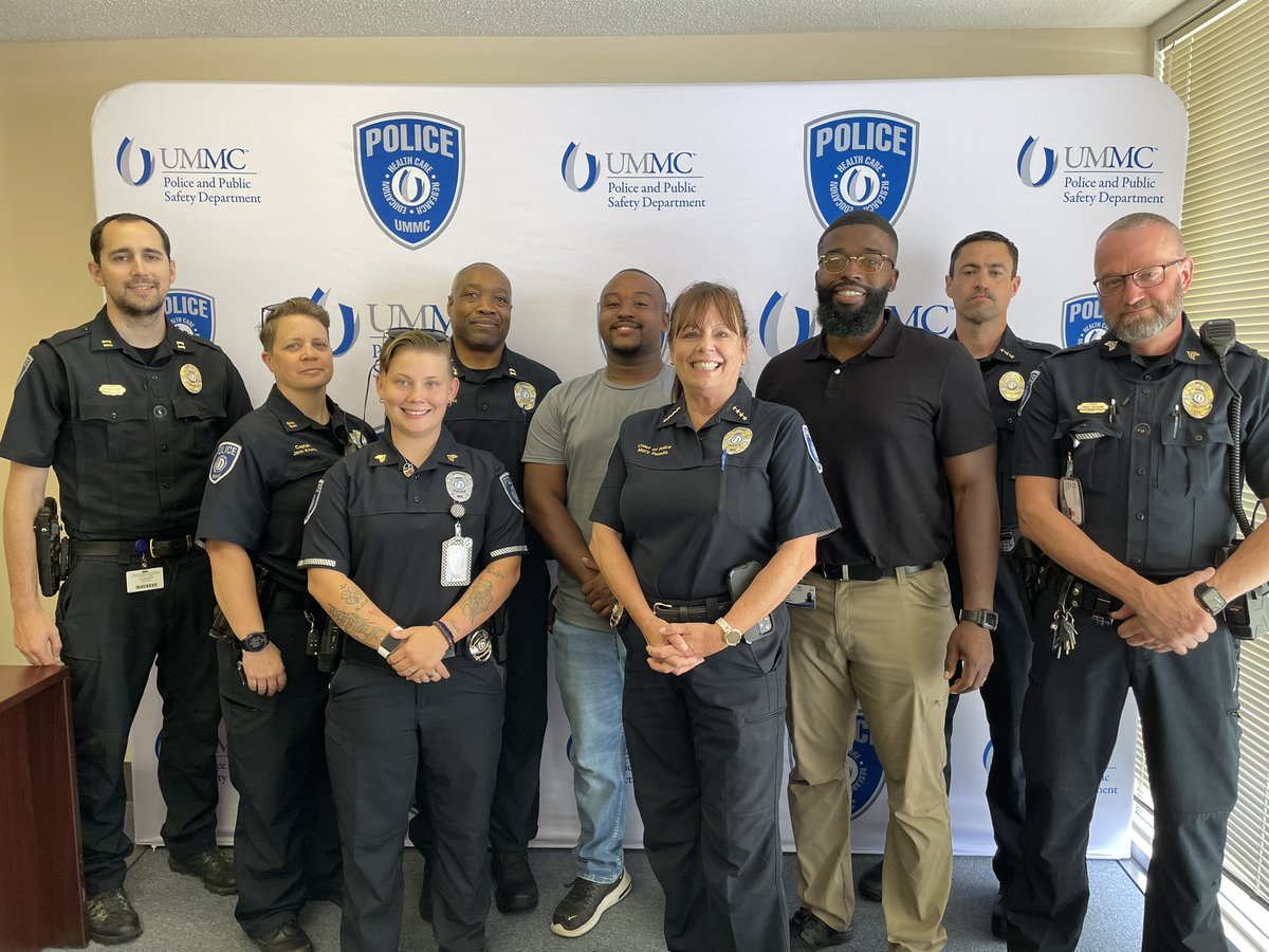 UMMCPolice's tweet photo. Yesterday we welcomed Officer Parker (L) and Officer Trotter (R) to the U! Welcome aboard! 🚔 #UMMCPD https://t.co/xk0Upz1nxD