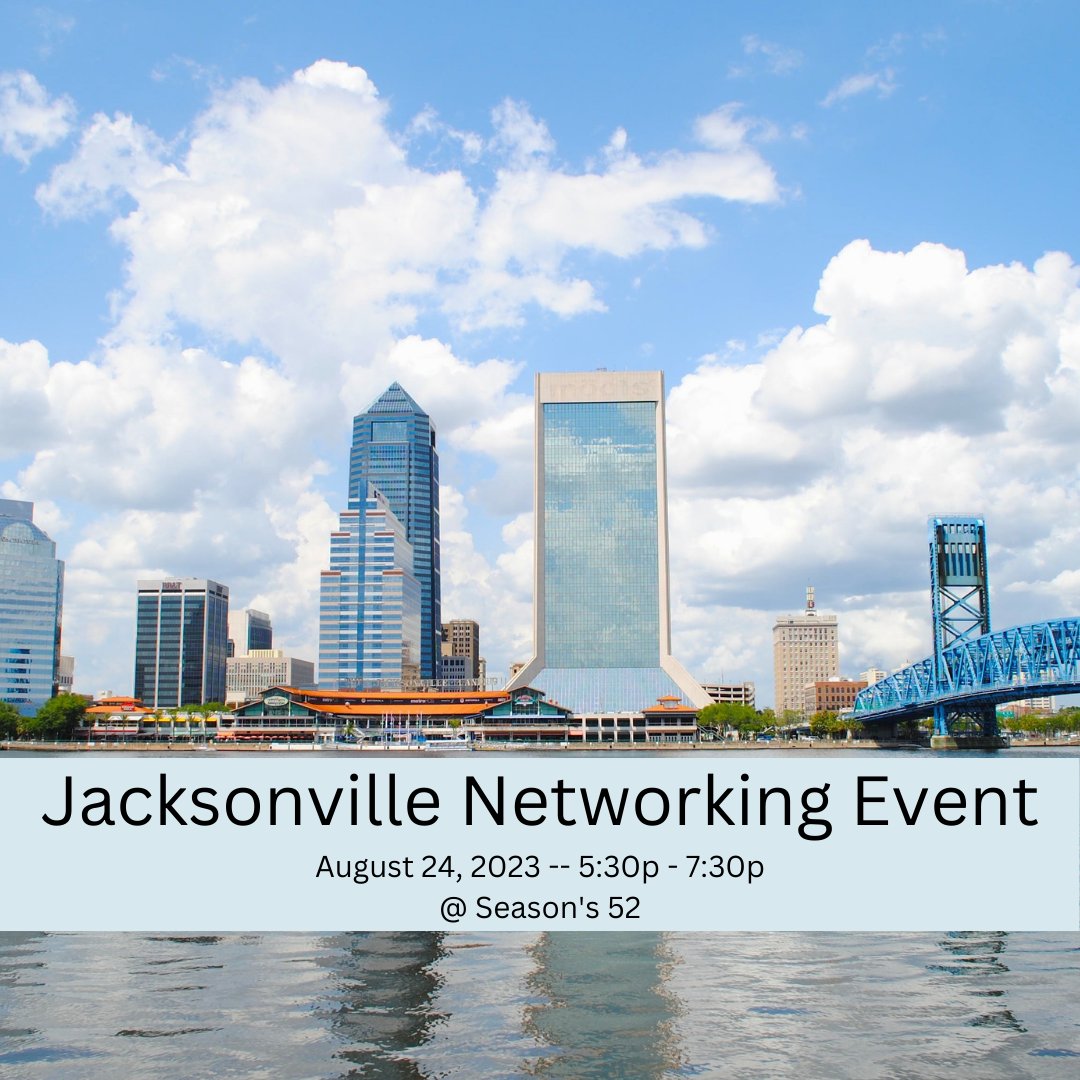 CNFLHIMSS's tweet photo. Join us for our first networking event in Jacksonville, FL on August 24th!  5:30p-7:30p at Season's 52.  Sign up today! https://t.co/MfzcPykmxM #CNFLHIMSS #HIMSS #Networking #HIT #HealthcareIT #Healthcare https://t.co/cWhgHcSAic