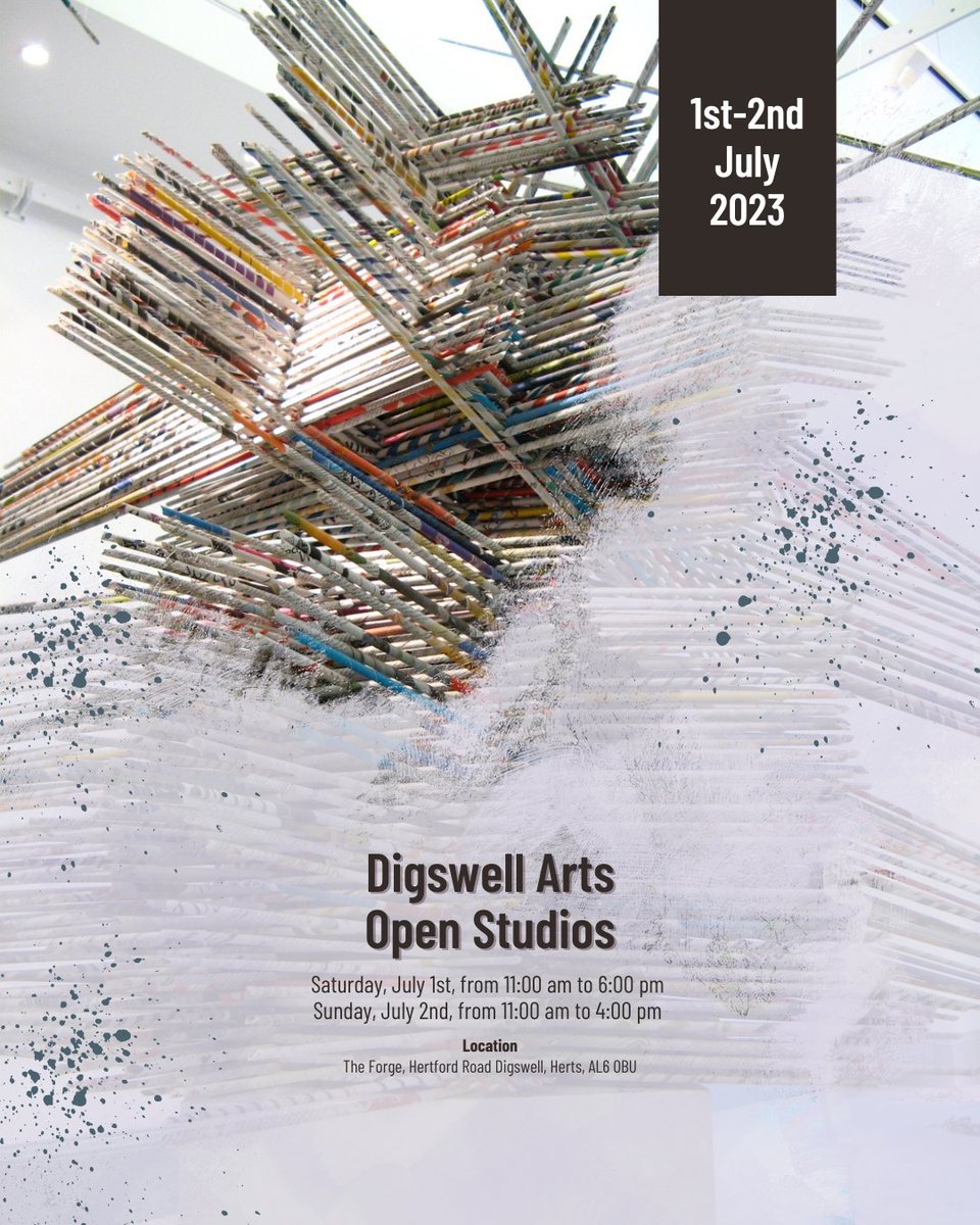 DigswellArts's tweet photo. 🎨🖌️ Mark your calendars for an exciting Open Studios event on Saturday, July 1st (11:00-18:00), and Sunday, July 2nd (11:00-16:00).
Discover the captivating art practice of Elizabeth Murton.
#artist #visualart #wallart #artuk #creativehertfordshire https://t.co/TvnzIsKzpj