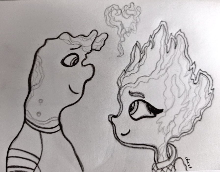 Wolfpaw_'s tweet photo. So, I watched a movie yesterday ❤️‍🔥
[simple drawing in my sketchbook]
-
-
-
#Elemental #PixarElemental #ElementalFanart #TraditionalArt https://t.co/ky3WtjoBJj