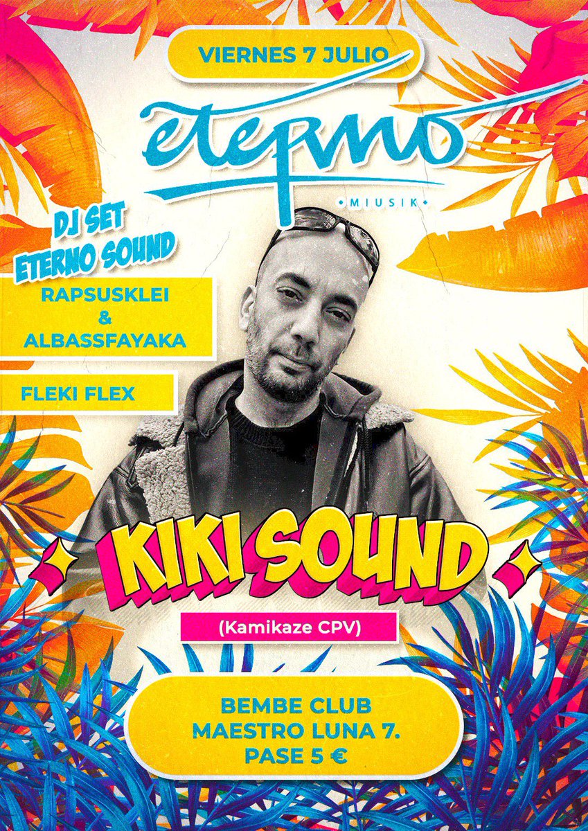 El próximo día 7 de Julio <a href="/eternomiusik/">Eterno miusik</a> y @bembeclubzaragoza te traen al #reydelreggae @kamikaze_cpv junto a @fleki_flex @rapsuskleiofficial y @albassfayaka #puropinxepary #reggae #ska #dancehall #rap #ragga #jungle