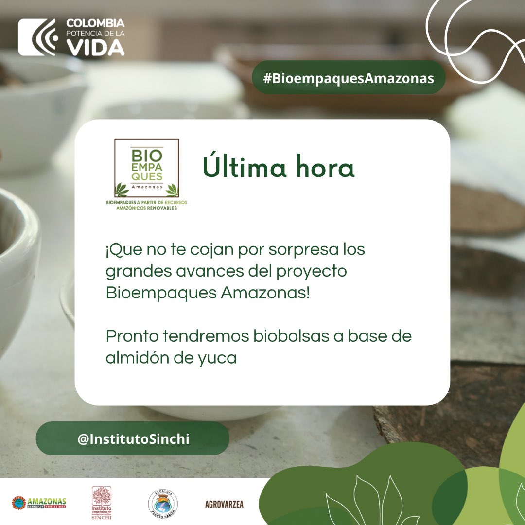 👀Las bolsas plásticas que usas comúnmente hacen parte del problema 🙅🏽‍♀️ de contaminación en la #Amazonia y el mundo.  🌎😱

#EmpaquesBiodegradables