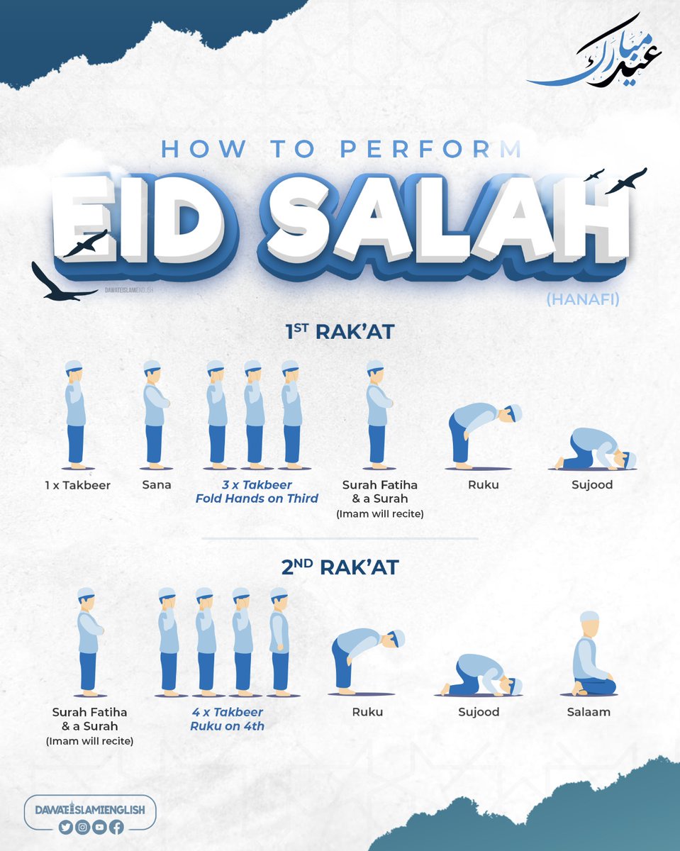dawateislamieng's tweet photo. The method of Eid Prayer • Hanafi https://t.co/pnXy2bP21L
