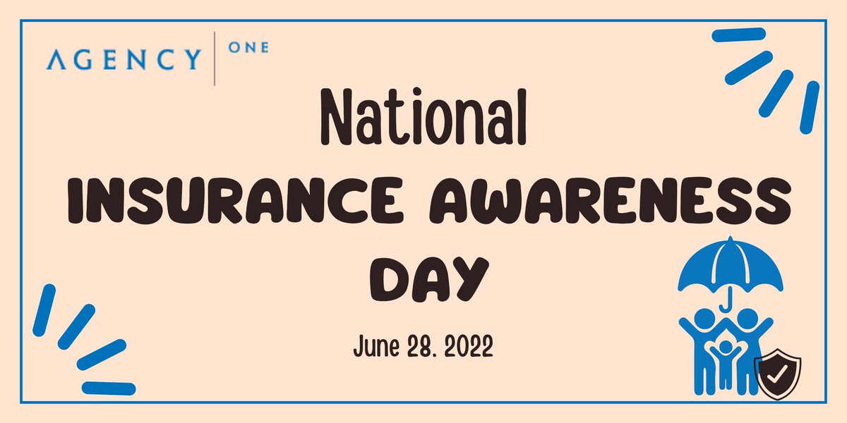 AgencyONELLC's tweet photo. Happy National Insurance Awareness Day! This day is acknowledged each year to remind people of the importance that insurance plays in protecting their families and businesses. 🛡️ Take today as an opportunity to further educate your clients about insurance! #lifeinsurancematters https://t.co/KVhr2lhA3w
