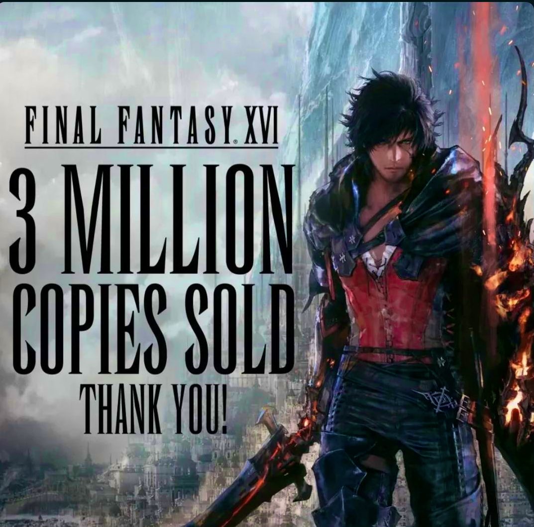 #GamingNews: Did you know that Final Fantasy XVI recently accomplished 3 million copies sold?

Makes me want to grab a copy! Let me know if you already have yours👇