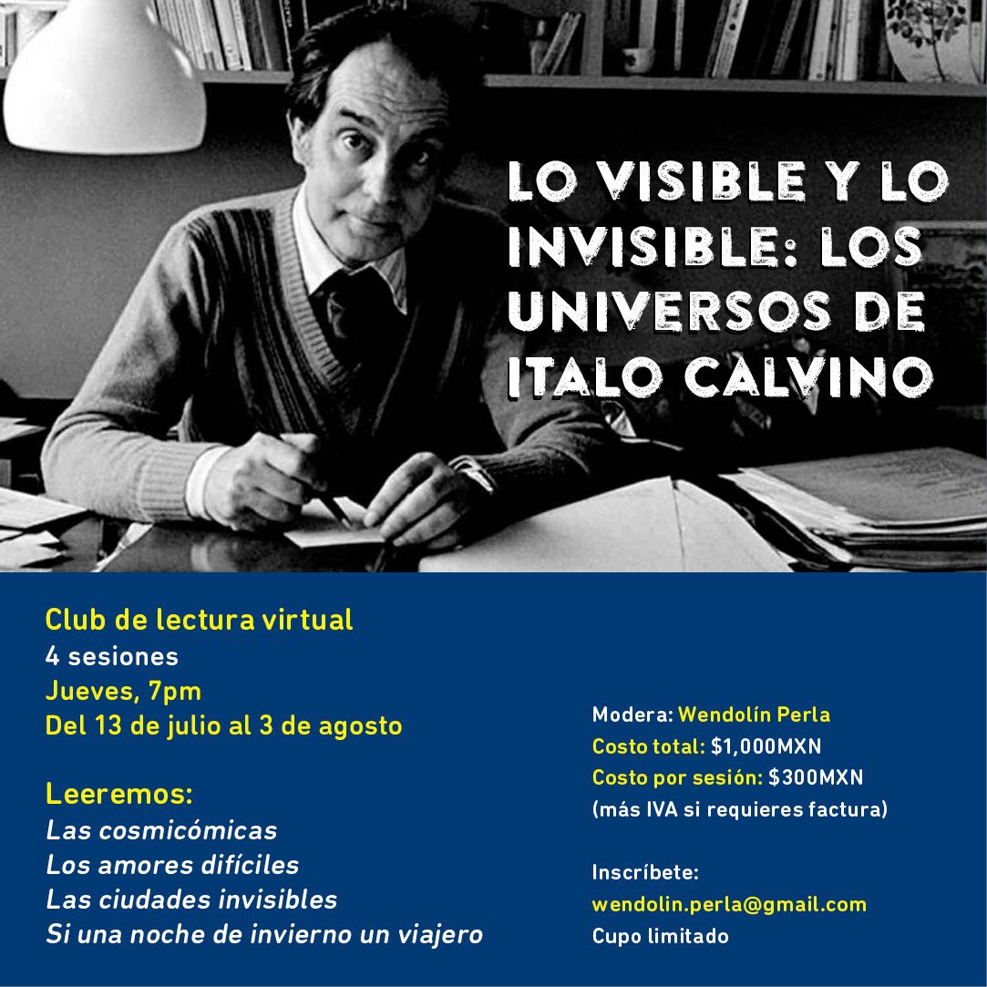 De todos, para mí, Calvino es el más querido. Me ha deparado incontables horas de fascinación, sosiego y alegría. 
Leámoslo juntos. Todos merecemos leer a Calvino🖤
Feliz cumpleaños número 100, maestro🎂