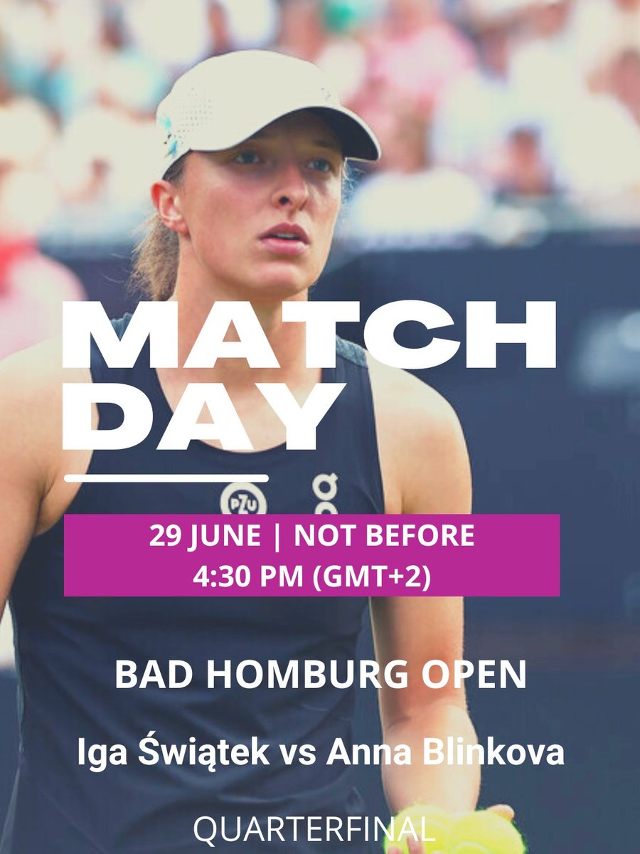 🎾 Quarterfinal tomorrow at #BadHomburgOpen 
🎾 Jutro nie przed 16.30 mój ćwierćfinał w Bad Homburg