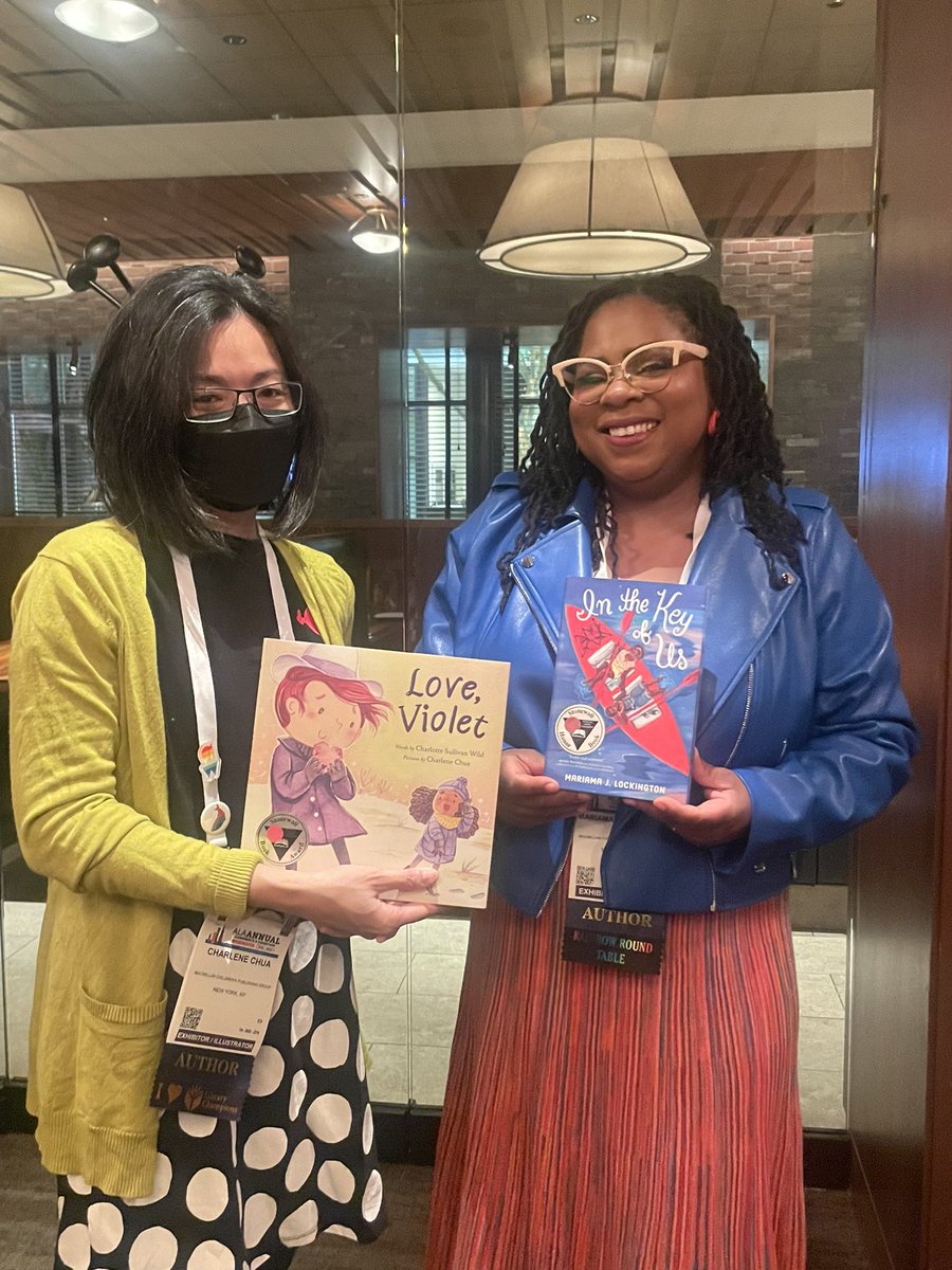 MacKidsSL's tweet photo. Celebrating @charlenedraws and @marilock at the Stonewall Ceremony was a highlight of the week. 

May LOVE, VIOLET and IN THE KEY OF US find a home on ever shelf! #ALAAC23 (@SullivanWild, we missed you!) https://t.co/aukd26Xk13