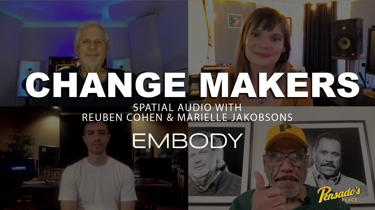We were honored to join <a href="/pensadosplace/">Pensado's Place</a> and Reuben Cohen from Lurssen Mastering for this in-depth conversation about spatial audio. Check out the live premiere at 1pm: youtu.be/MZYSiW-OmUI

#spatialaudio #immersesuite
