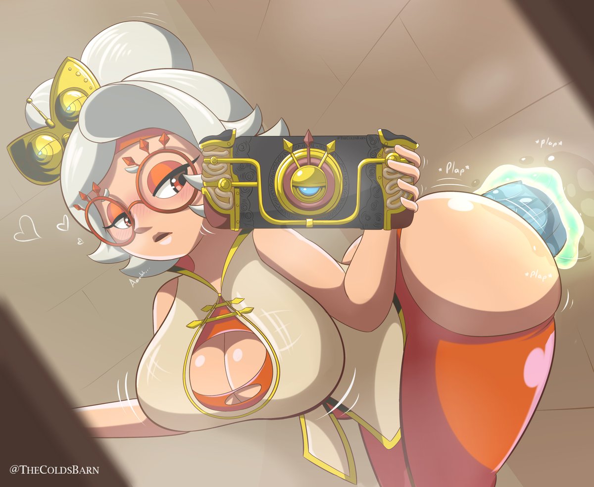 Oh no!
You found the "test" pics in Purah's tablet :0

(HD at e621.net/posts/4138405)
#TearsoftheKindom #Zelda #explicit