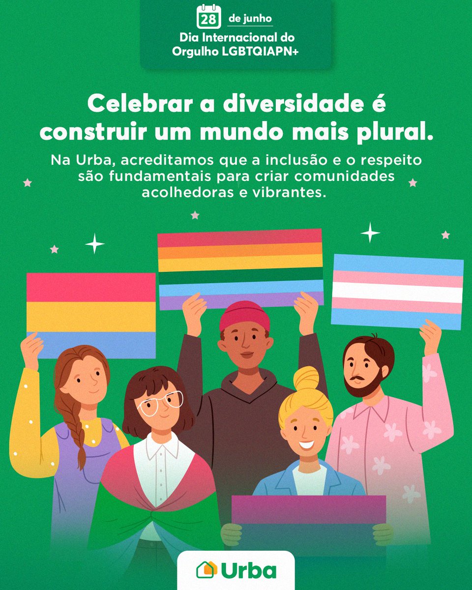 oficial_urba's tweet photo. Acreditamos que uma sociedade plural é mais forte e vibrante! 

Na data de hoje, a Urba reafirma seu compromisso com a igualdade, a inclusão e o respeito em todas as nossas ações. 

Juntos, construímos e celebramos um futuro mais justo e diverso. 🌈❤

#Diversidade #DiadoOrgulho https://t.co/2FbzIMTl34