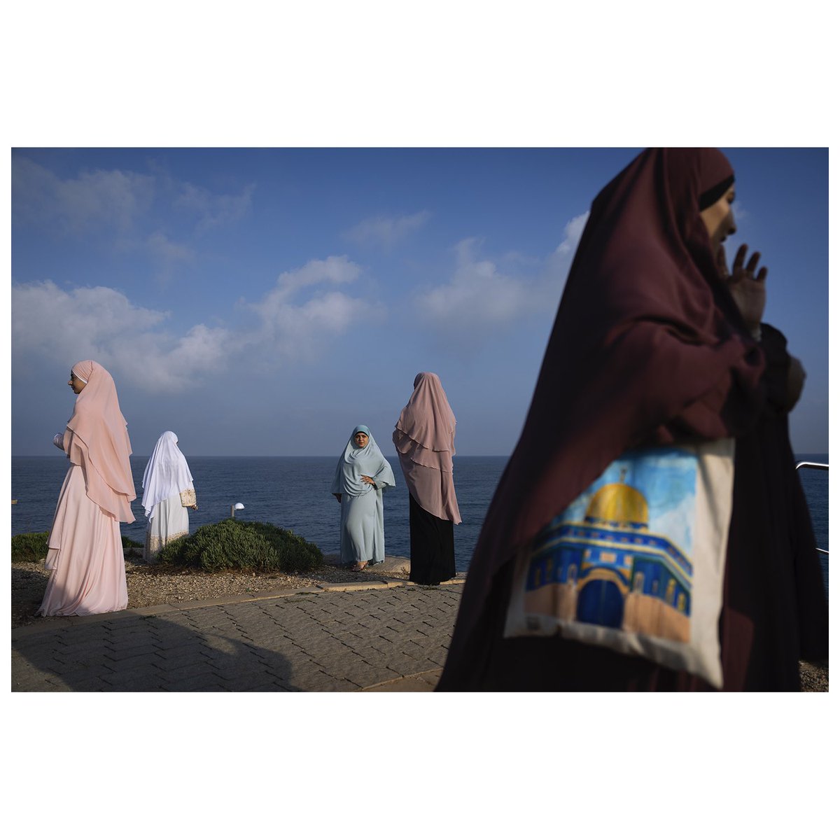 obalilty's tweet photo. Muslim worshippers gather for Eid al-Adha prayer in Jaffa, a mixed Arab-Jewish area of Tel Aviv, Israel, Wednesday, June 28, 2023. (AP Photo/Oded Balilty) @apnews https://t.co/QGWKHOj9U4