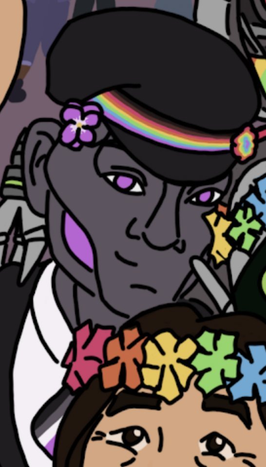 RSBSComic's tweet photo. And close ups of Patch (they/them) and Hector (he/him)! Gotta have the flower crowns 😁 https://t.co/r03JmSrOVk