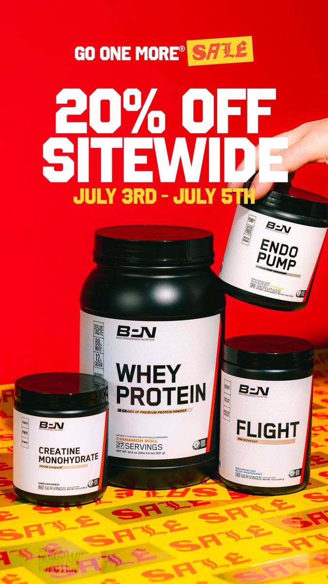 The Go One More SALE ‼️

One sale just wasn’t enough for us. So we decided to Go One More! On July 3rd - 5th you can shop our entire site for 20% off!

Tell your friends, tell your family, tell your gym buddy. You don’t want to miss it!