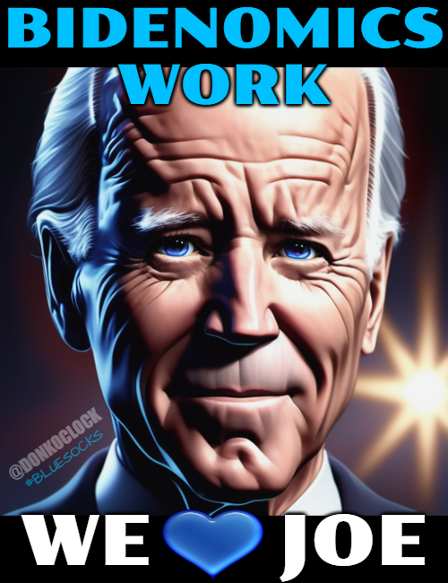 President Biden took a victory lap on Bidenomics

This triggered MAGA to get Bidenflation trending.  

Dark Brandon has created a soaring economy with a record number of jobs! 

Only shows that #Bidenomics is working! 

Drop a 💙 and ♻️ Share if you support <a href="/POTUS/">President Donald J. Trump</a>