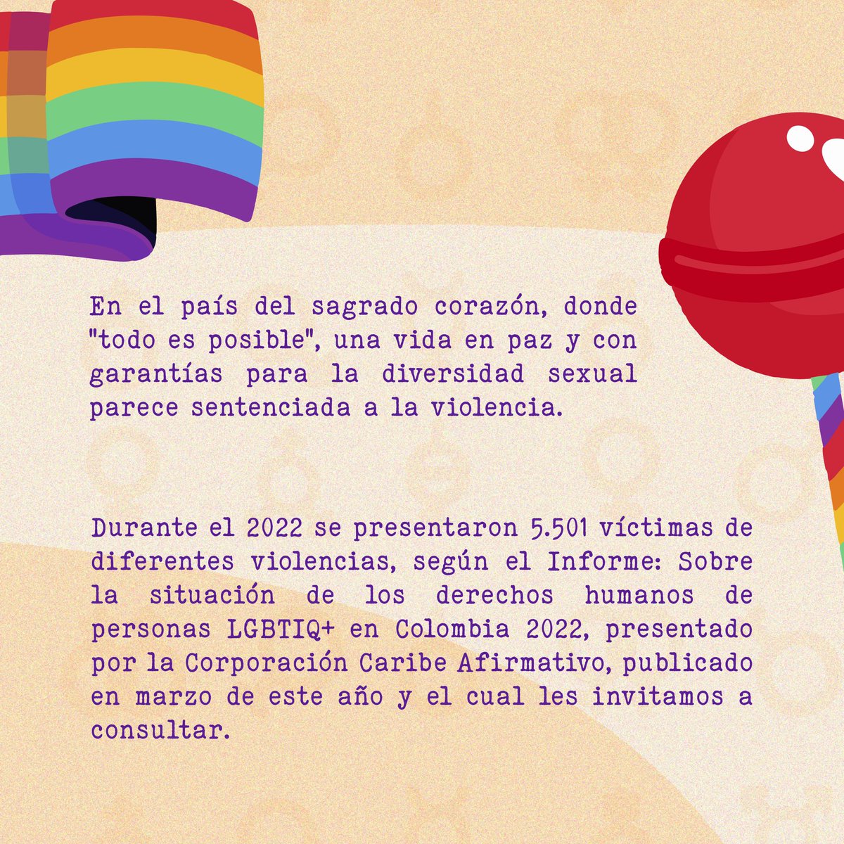 🚨 En el mes del orgullo queremos hacer un llamado de alerta a la sociedad en general por los altos índices de violencia en contra de la comunidad LGBTIQ+ 🚨 

Abrimos Hilo 🌈

#PRIDE #28JUNIO #LGBTIQ+ #DIVERSIDADSEGURA #SINPREJUICIOS