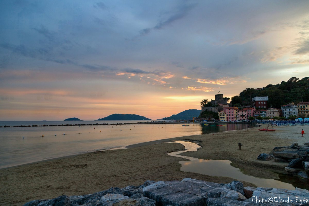 Coucher de soleil à Lerici, Italie