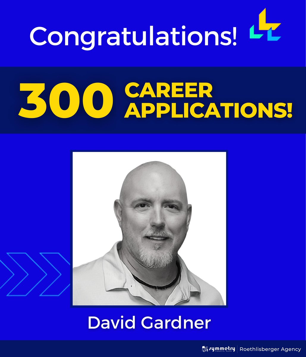 Congratulations to David!! 🎉🔥
 
We're blessed to have you on our team, and your clients are even luckier to have someone as reliable and dedicated as you. 

The next stop? 500 applications! 💪🚀
'
'
'
#symmetryfinancialgroup #Quility #LifeInsuranceAgent #LifeInsurance #SocialQ