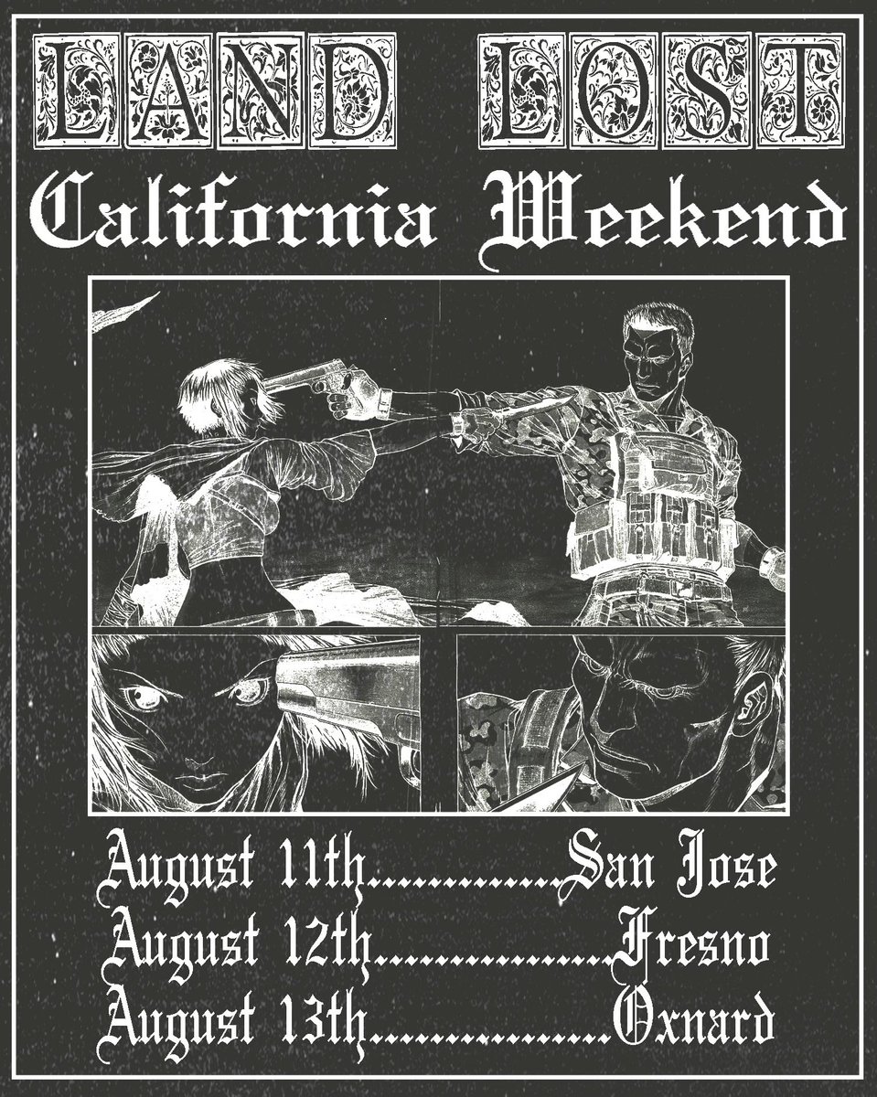 A weekend of hc mayhem coming to a California city near you. Individual show fliers coming soon.