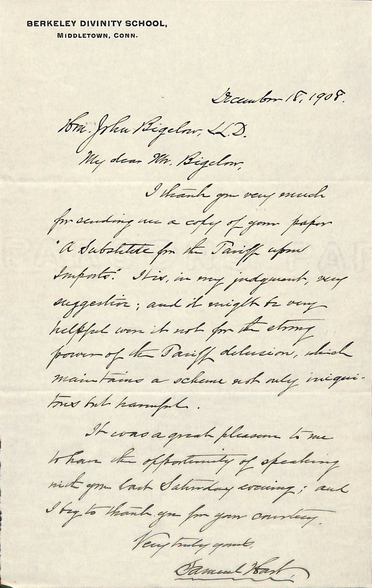 BigelowPapers's tweet photo. December 18, 1908- A letter from Samuel Hart to John Bigelow. https://t.co/3CmA2TGorE