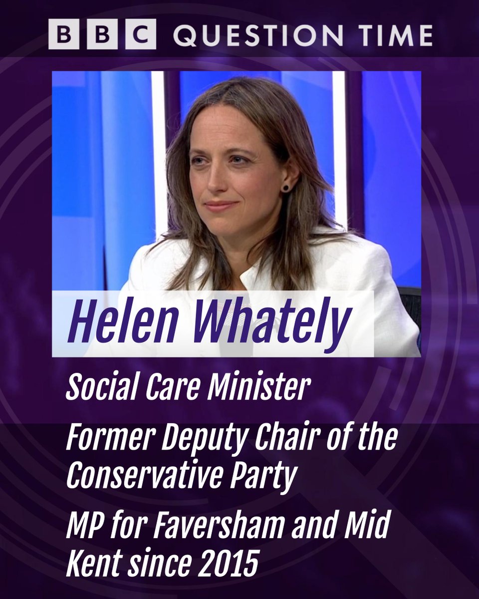 The Conservatives' @Helen_Whately will be on the panel #bbcqt