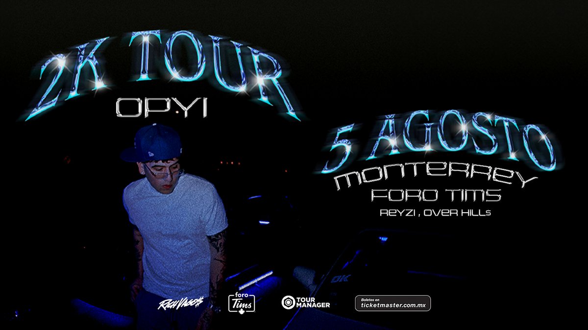OPYI llega a nuestro escenario para presentar su más reciente material discográfico "2k", una noche mágica llena de emociones y buena música Rap y Hip-Hop nos espera. 🎤🔥

📅Este 5 de Agosto a las 9PM.

🎟Boletos:
🔴En taquillas del Foro Tims
🔴En línea: bit.ly/Opyi_FT