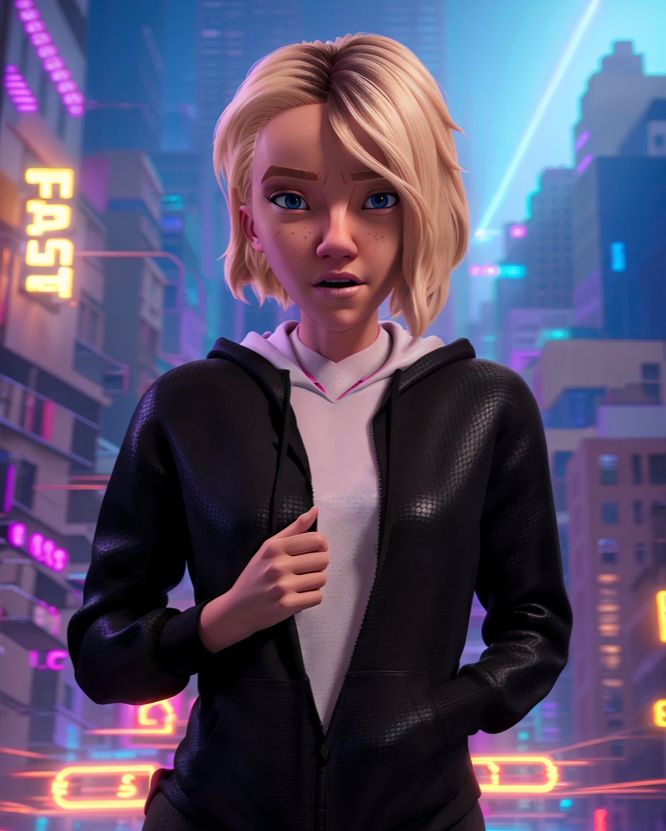 Haider_Subhi's tweet photo. Gwen Stacy FanArt I fell in love with this character in the Spider-Verse series and decided to make my own interpretation of her. #SpiderVerse📷 #SpiderMan📷 #GwenStacy📷 https://t.co/DZpEGKyWB7