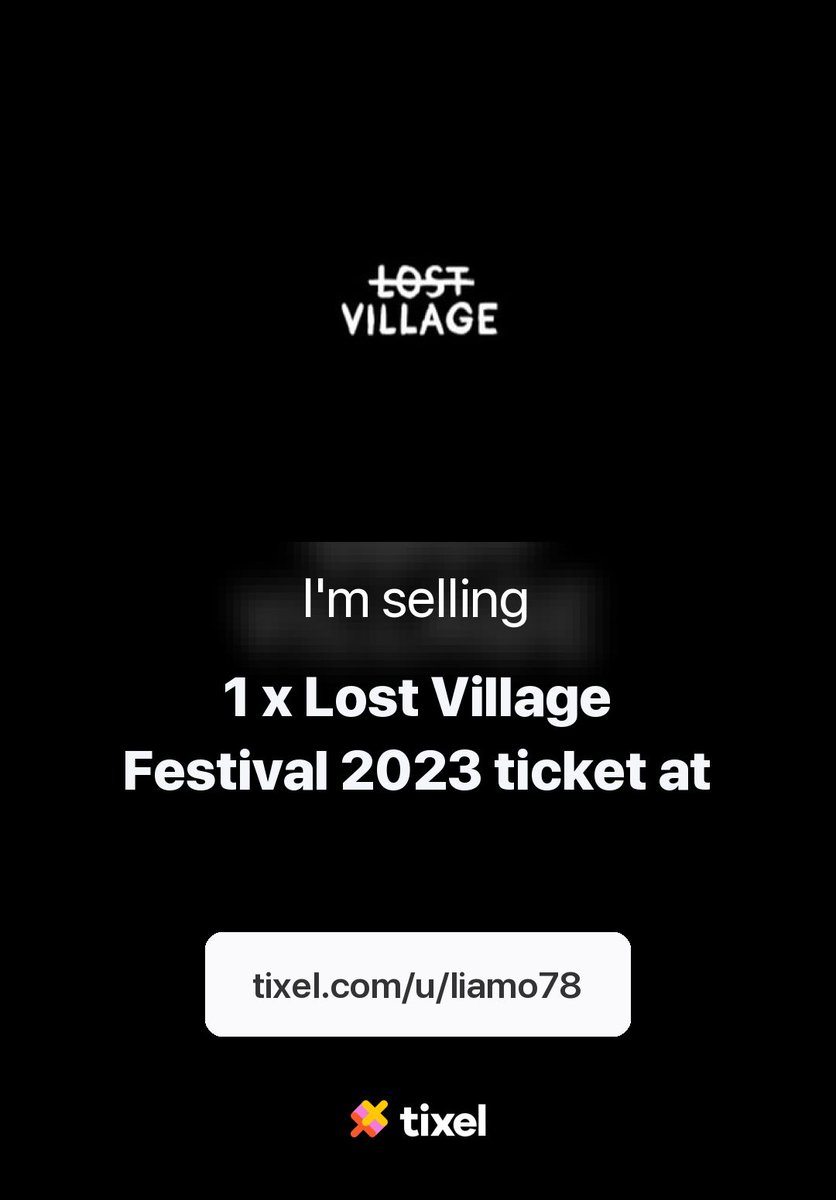 tixel.com/u/liamo78

ticket for lost village for cheap as i cant go.  #lostvillage #festival